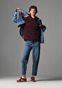 thumb-Afficher les détails de 855 Fiona Pantalon    En Jean Barrel Fit Femme