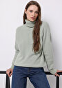thumb-Afficher les détails de Pull Vert Regular Fit Manches Longues  Femme