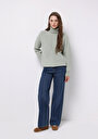 thumb-Afficher les détails de Pull Vert Regular Fit Manches Longues  Femme