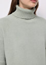 thumb-Afficher les détails de Pull Vert Regular Fit Manches Longues  Femme