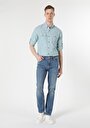 thumb-Afficher les détails de 045 David Pantalon Bleu Straight Leg  En  Regular Fit Homme