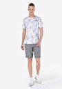 thumb-Afficher les détails de T-shirt À Manches Courtes Bleu Regular Fit Imprimé Homme