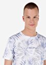thumb-Afficher les détails de T-shirt À Manches Courtes Bleu Regular Fit Imprimé Homme