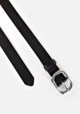 thumb-Afficher les détails de Ceinture Noir Modern Fit Femme