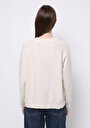 thumb-Afficher les détails de Pull Ecru Relaxed Fit Manches Longues  Femme