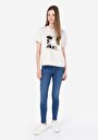 thumb-Afficher les détails de T-shirt À Manches Courtes Ecru Regular Fit Imprimé Femme