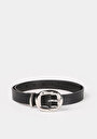 thumb-Afficher les détails de Ceinture Noir Modern Fit Femme