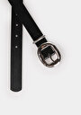 thumb-Afficher les détails de Ceinture Noir Modern Fit Femme