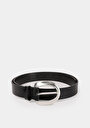 thumb-Afficher les détails de Ceinture Noir Modern Fit Femme