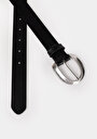 thumb-Afficher les détails de Ceinture Noir Modern Fit Femme