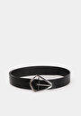 thumb-Afficher les détails de Ceinture Noir Modern Fit Femme