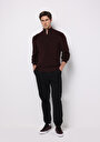 thumb-Afficher les détails de Pantalon Noir Lastikli Medium Rise En Sergé Cargo Fit Homme