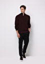 thumb-Afficher les détails de Pantalon Noir Lastikli Medium Rise En Sergé Cargo Fit Homme