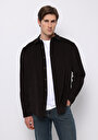 thumb-Afficher les détails de Chemise À Manches Longues Marron Regular Fit Droit Velours Homme