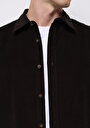 thumb-Afficher les détails de Chemise À Manches Longues Marron Regular Fit Droit Velours Homme