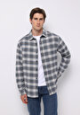thumb-Afficher les détails de Chemise À Manches Longues Bleu Regular Fit Plaid Sergé Homme