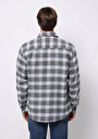 thumb-Afficher les détails de Chemise À Manches Longues Bleu Regular Fit Plaid Sergé Homme