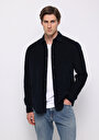 thumb-Afficher les détails de Chemise À Manches Longues Marine Regular Fit Droit Gabardine Homme