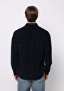 thumb-Afficher les détails de Chemise À Manches Longues Marine Regular Fit Droit Gabardine Homme