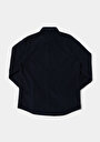 thumb-Afficher les détails de Chemise À Manches Longues Marine Regular Fit Droit Gabardine Homme