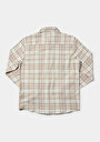 thumb-Afficher les détails de Chemise À Manches Longues Beige Regular Fit Plaid Sergé Homme