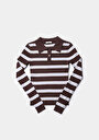 thumb-Afficher les détails de Pull Marron Slim Fit Manches Longues  Femme
