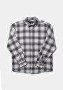 thumb-Afficher les détails de Chemise À Manches Longues Bleu Comfort Fit Plaid Sergé Homme