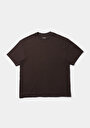 thumb-Afficher les détails de T-shirt À Manches Courtes Marron Oversize Fit Droit Homme