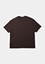 thumb-Afficher les détails de T-shirt À Manches Courtes Marron Oversize Fit Droit Homme