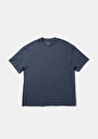 thumb-Afficher les détails de T-shirt À Manches Courtes Bleu Oversize Fit Droit Homme