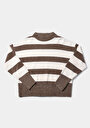 thumb-Afficher les détails de Pull Marron Regular Fit Manches Longues  Femme