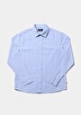 thumb-Afficher les détails de Chemise À Manches Longues Bleu Regular Fit Rayé Oxford Homme
