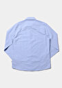 thumb-Afficher les détails de Chemise À Manches Longues Bleu Regular Fit Rayé Oxford Homme