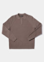 thumb-Afficher les détails de Pull Marron Regular Fit Manches Longues  Homme