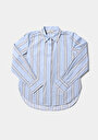 thumb-Afficher les détails de Chemise À Manches Longues Bleu Regular Fit Rayé Popeline Femme