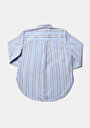 thumb-Afficher les détails de Chemise À Manches Longues Bleu Regular Fit Rayé Popeline Femme