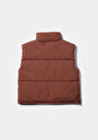 thumb-Afficher les détails de Gilet Marron Regular Fit Femme