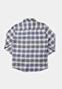thumb-Afficher les détails de Chemise À Manches Longues Bleu Regular Fit Plaid Sergé Homme