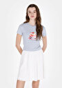 thumb-Afficher les détails de Bleu Femmes T-shirt À Manches Courtes