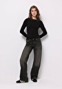 thumb-Afficher les détails de 880 Elisa Pantalon    En Jean Straight Fit Femme
