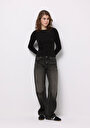 thumb-Afficher les détails de 880 Elisa Pantalon    En Jean Straight Fit Femme