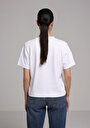 thumb-Afficher les détails de T-shirt À Manches Courtes Blanc Boxy Fit Droit Femme
