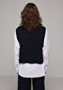 thumb-Afficher les détails de Pull Marine Regular Fit Sans Manches  Femme