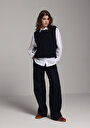 thumb-Afficher les détails de Pull Marine Regular Fit Sans Manches  Femme
