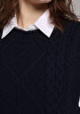 thumb-Afficher les détails de Pull Marine Regular Fit Sans Manches  Femme