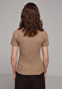 thumb-Afficher les détails de Tricoter Marron Slim Fit  Femme