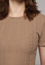 thumb-Afficher les détails de Tricoter Marron Slim Fit  Femme