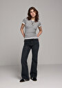thumb-Afficher les détails de Tricoter Gris Slim Fit  Femme