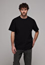 thumb-Afficher les détails de T-shirt À Manches Courtes Noir Comfort Fit Droit Homme