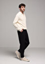 thumb-Afficher les détails de Pantalon Noir Straight Leg Medium Rise En Verrouillage Regular Fit Homme